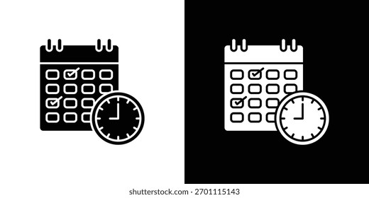 Reservation icon silhouette vector in black colors. flat symbol logo design style