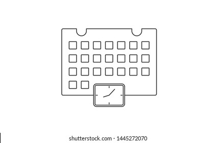 Reservation icon with time and date