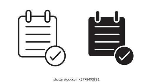 Reservation icon vector illustration logo template in filled, outline