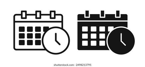 Reservation iconicon vector collection in outlined and solid style