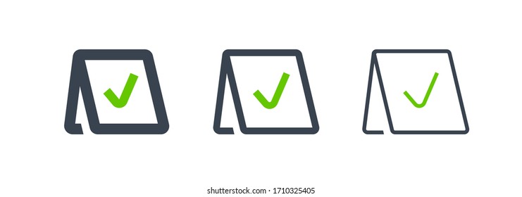 Reservation line vector minimalistic icon. Note message vector symbol. Service party icons set for web design. Modern flat exclusive reserved icon for app design. Information sign minimal flat linear 