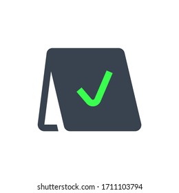 Reservation line vector minimalistic icon. Note message vector symbol. Service party icons set for web design. Modern flat exclusive reserved icon for app design. Information sign minimal flat linear 