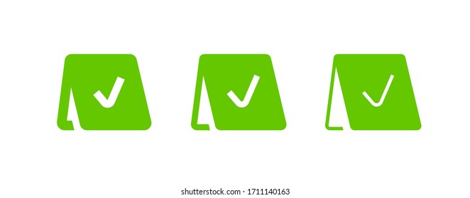 Reservierungslinie Vektorillustration minimalistisches Symbol. Notieren Sie das Symbol Vektorillustration der Nachricht. Service-Party-Symbole für Webdesign. Modernes, exklusives, flaches Icon für App Design. Informationszeichen mit minimaler flacher Linie 