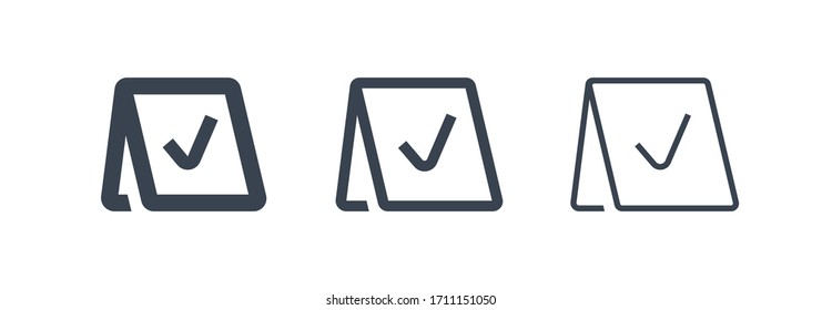 Reservation line vector minimalistic icon. Note message vector symbol. Service party icons set for web design. Modern flat exclusive reserved icon for app design. Information sign minimal flat linear 