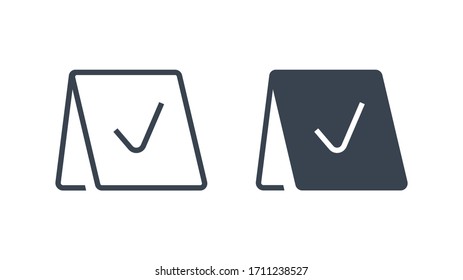 Reservation line vector minimalistic icon. Note message vector symbol. Service party icons set for web design. Modern flat exclusive reserved icon for app design.  