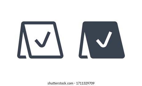 Reservation line vector minimalistic icon. Note message vector symbol. Service party icons set for web design. Modern flat exclusive reserved icon for app design. Information sign minimal flat linear 