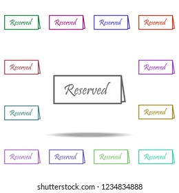 reservation sign outline icon. Elements of restaurant in multi color style icons. Simple icon for websites, web design, mobile app, info graphics