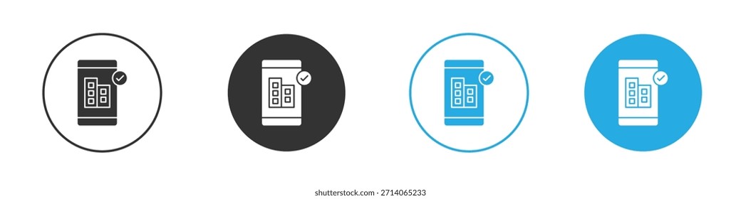 Reservation smartphone icon. Graphic icon design template