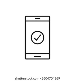 Reservation smartphone icon isolated. simple vector icon on white background