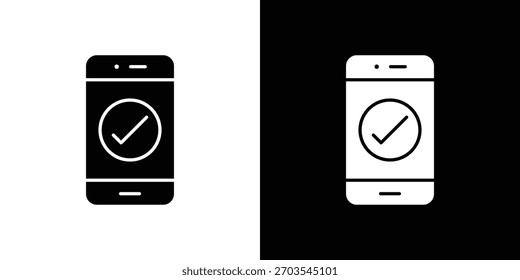 Reservation smartphone icon. Vector illustration. Flat design.