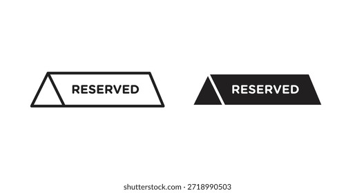 Ícone de tabela de reserva para aplicativo móvel, designs editáveis