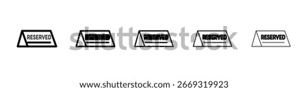Reservation table icon for mobile concept and web design.