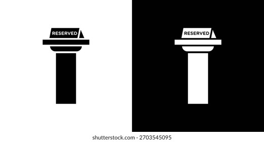 Reservation table icon. Vector illustration. Flat design.