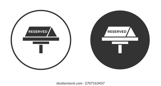 Reservation table icon for website design, logo for web and apps.