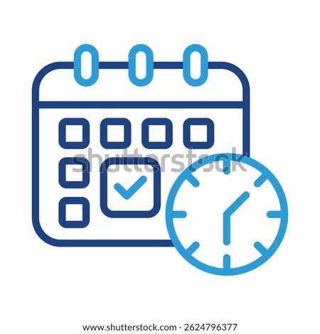 Reservation Time Icon Element For Design