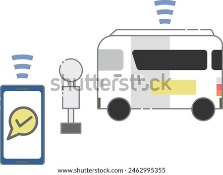 Reservation-based bus image material set