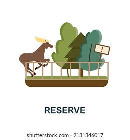 Reserve flat icon. Colored element sign from nature collection. Flat Reserve icon sign for web design, infographics and more.