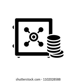 Reserve fund black icon concept. Reserve fund flat  vector symbol, sign, illustration.