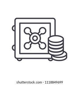 Reserve fund black icon concept. Reserve fund flat  vector symbol, sign, illustration.