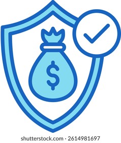 Reserve Icon Blue Vector Illustration