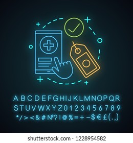 Reserve neon light concept icon.  Make reservation idea. Online shopping. Goods choosing. Add to basket. Glowing sign with alphabet, numbers and symbols. Vector isolated illustration