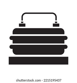 reserve oil tank icon vector design template in black color isolated sign on white background