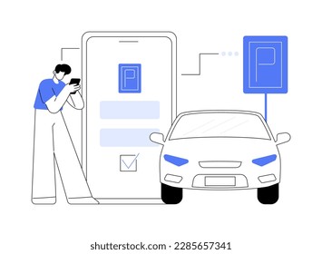 Reserve parking space for your customers abstract concept vector illustration. Customer walk in, pickup station, customers arrival, grocery order and delivery, small business abstract metaphor.