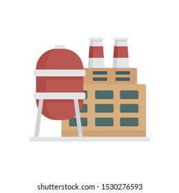 Reserve petrol refinery icon. Flat illustration of reserve petrol refinery vector icon for web design