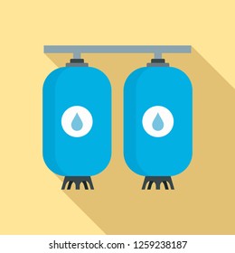 Reserve water bottle icon. Flat illustration of reserve water bottle vector icon for web design