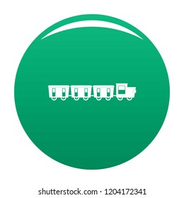 reserved carriages icon. Simple illustration of reserved carriages vector icon for any design green