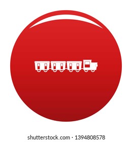 reserved carriages icon. Simple illustration of reserved carriages vector icon for any design red