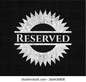 Reserved chalkboard emblem
