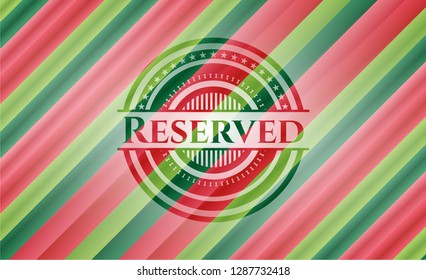 Reserved christmas style badge..