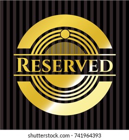 Reserved gold shiny emblem