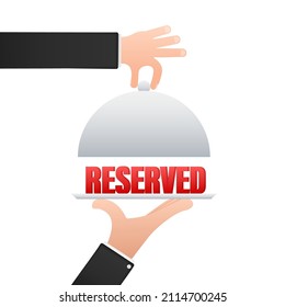 Reserved, great design for any purposes. Vector flat illustration. Sale vector illustration.