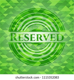 Reserved green mosaic emblem