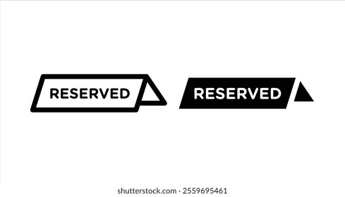 Reserved Icon collection in filled and stroke style.