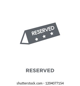 Reserved icon. Reserved design concept from Restaurant collection. Simple element vector illustration on white background.