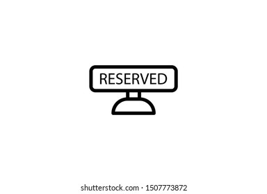 reserved icon illustration isolated vector sign symbol , simple design .

