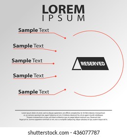 reserved icon. reserved infographics template