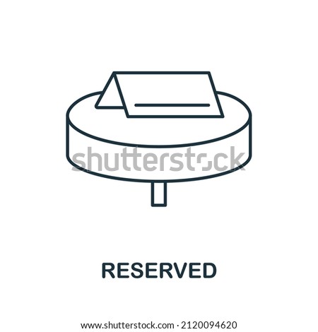 Reserved icon. Line element from restaurant collection. Linear Reserved icon sign for web design, infographics and more.