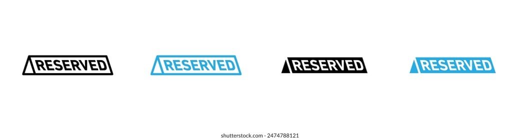 Reserved Icon Perfect for Seating and Event Reservations