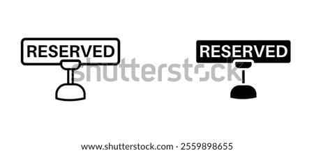 Reserved Icon set in black color for ui designs
