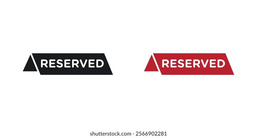 Reserved icon set in black and colored