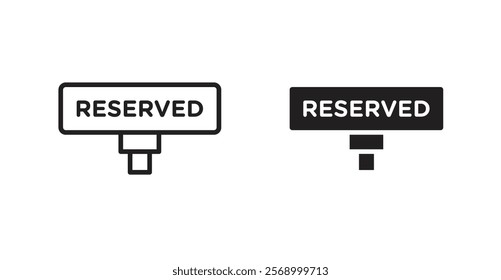 Reserved icon set vector graphics designs