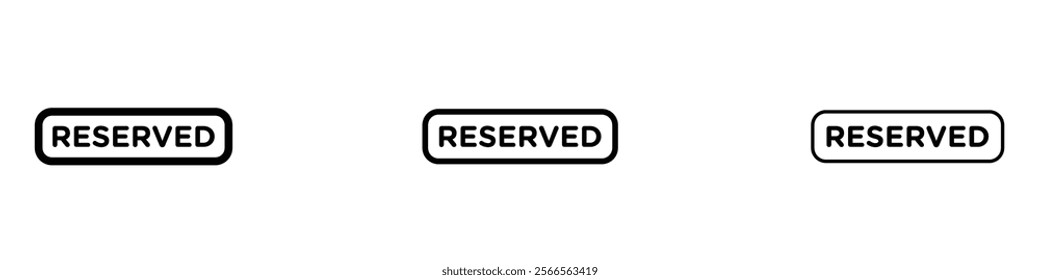 Reserved icon in tree different line stroke sizes.