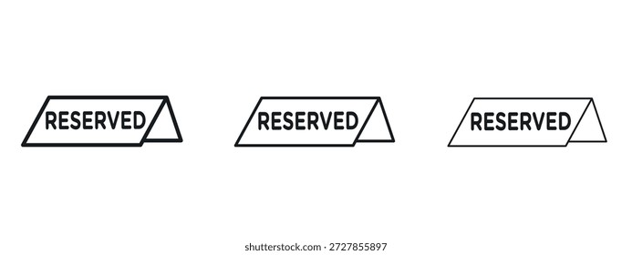 Reserved icon vector Logo Design Template. Editable Stroke graphics.