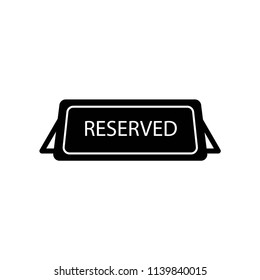 Reserved icon vector icon. Simple element illustration. Reserved symbol design. Can be used for web and mobile.