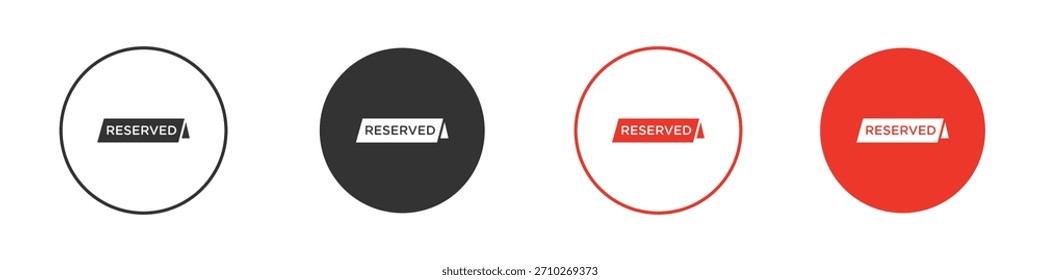 Reserved icon. web vector design