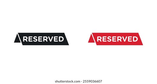 Reserved icons in black and colored version